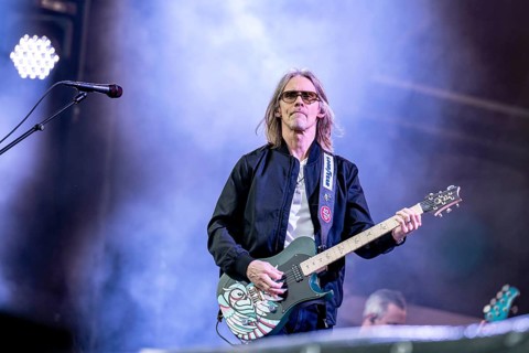 Singer Myles Kennedy from the American rock band Alter Bridge live on the Mandora Stage during