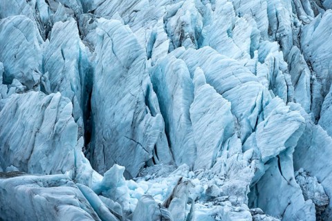 Detail, rugged blue ice with crevasses, Upper Arctic Sea glacier, Bernese Alps, Bernese Oberland,