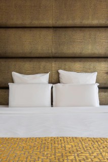 Hotel room double bed, Dubai, United Arab Emirates, UAE