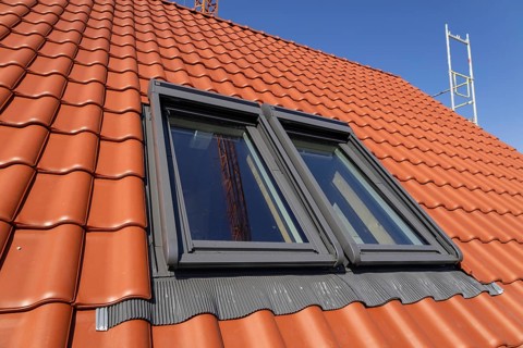 Roof windows on a new single-family house