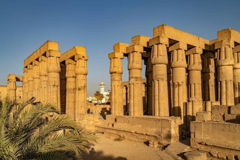 Arcade in the Luxor Temple in Luxor, Egypt