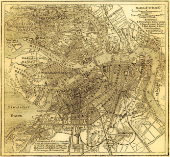 City map of Petersburg, St. Petersburg on the Neva, Baltic Sea, Russia, Eastern Europe, Gulf of