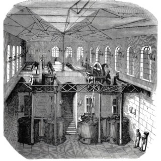 Holländersaal, Beating and Washing Engines Room, in a 19th century paper mill, where the raw