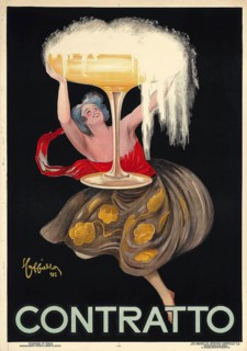 Advertising poster, beverage advertisement, Contratto advertising poster by Leonetto Cappiello from