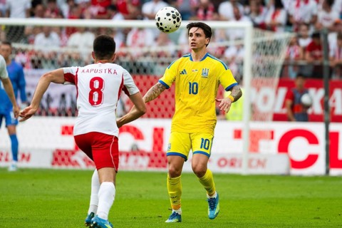 WROCLAW, POLAND, MAY 31, 2026: Friendly football match Poland vs Ukraine. In action Mykola
