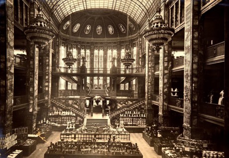 Tietz department store, Jewish, magnificent interior of a historic department store with richly