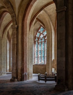 Interior view, Eberbach Abbey, Cisterzine Abbey in Eltville am Rhein im Rheingau, Hesse, Germany