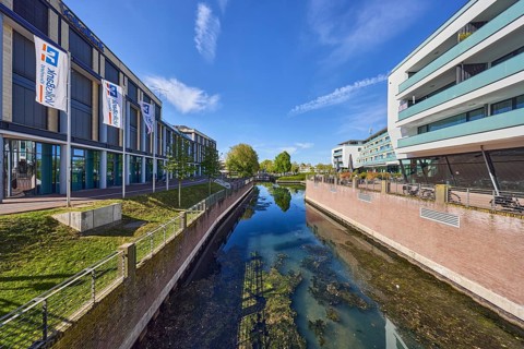 Spoykanal, canal, general architecture, commercial building, modern architecture, Volksbank