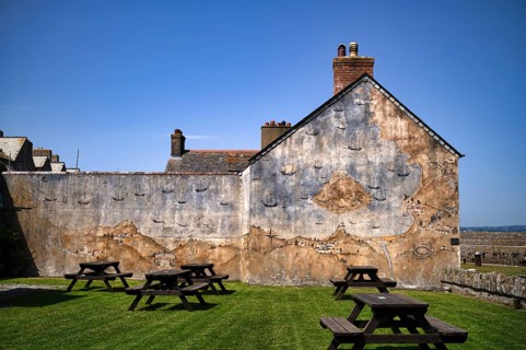 House depicting Marazion and St Michael's Mount, Cornwall, England, Great Britain, Great Britain