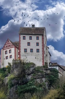 Egloffstein Castle, mentioned 1180, family residence until today, Egloffstein, Upper Franconia,