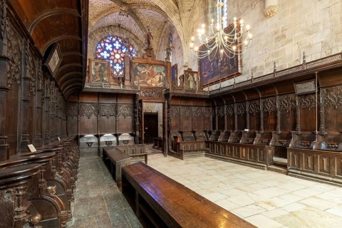 Villefranche de Rouergue. City of Art and History. The Chartreuse Saint Sauveur. The stalls of the