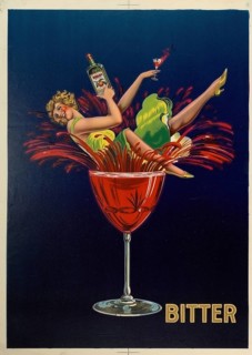 Advertising poster, beverage advertisement, advertising poster for Vlan! du Berni Bitter, a Belgian