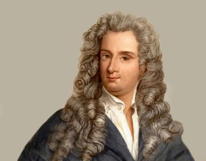 Sir Isaac Newton, 1642-1726, English physicist and mathematician, digitally edited based on a