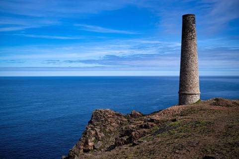 Chimney, ruin, Levant mine, tin mine, tin mine, mining, Pendeen, Trewellard near St Just in