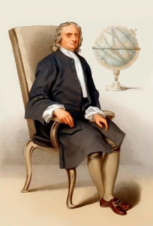 Sir Isaac Newton, 1642-1726, English physicist and mathematician, digitally edited based on a