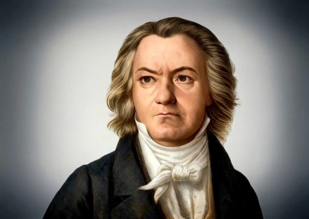 Ludwig van Beethoven, 1770 -1827, German composer, digitally edited based on a historical