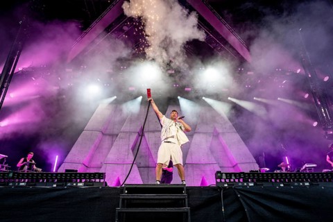 Marteria with spark sprayer live at Rock im Park on Zeppelin Field in Nuremberg on 05.06.2026