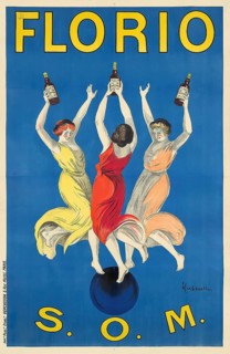 Advertising poster, beverage advertisement, Florio S.O.M. advertising poster from 1911, designed by