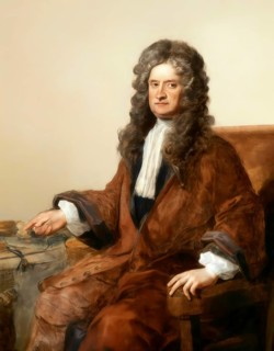 Sir Isaac Newton, 1642-1726, English physicist and mathematician, digitally edited based on a
