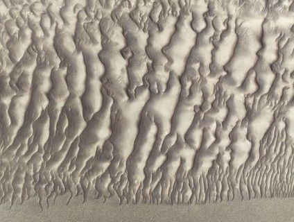 Sand patterns in the Namib Desert. Aerial view. Drone shot. Skeleton Coast, Namibia