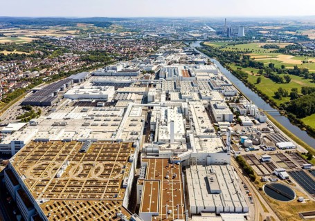 Audi Neckarsulm plant. AUDI AG is one of the largest employers in the Heilbronn-Franken economic