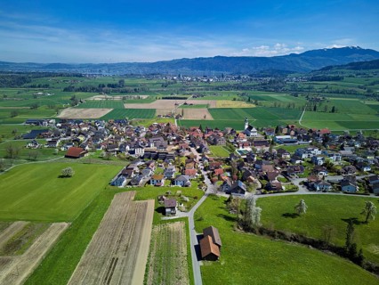 View of the village, Dietwil, Freiamt, Canton of Aargau, Switzerland