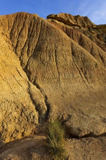 Rock formations caused by erosion in the Bardenas Reales Natural Park, Navarra, Spain