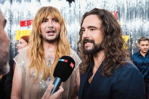 Bill Kaulitz and Tom Kaulitz at Kaulitz & Kaulitz season 3, premiere at Delphi Filmpalast, Berlin,