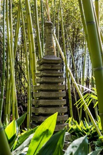 Botanical Garden with Sculptures in Spring, Bamboo Forest, Light Garden, Andre Heller, Gardone