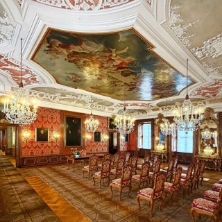 Dalberg Hall, historic rooms in the city palace, today town hall, also used as a wedding room,