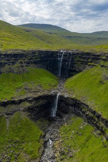 Fossa waterfall, Streymoy island, Faroe Islands, Denmark