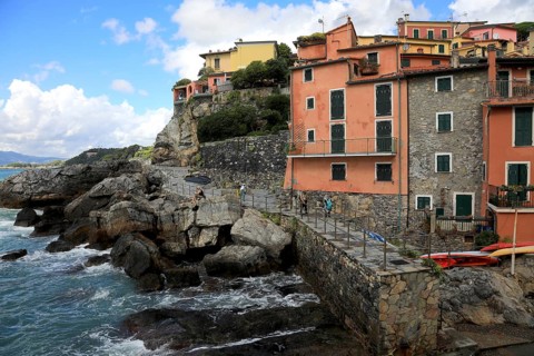 Old town on the Gulf of La Spezia, Mediterranean, Tellaro, village of the municipality of Lerici