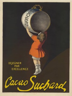 Advertising poster, beverage advertisement, Cacao Suchard poster from 1911, was designed by the