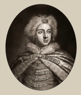 Portrait of Peter the Great, Peter I or Pyotr Alexeyevich Romanov, 1672-1725, Emperor of the