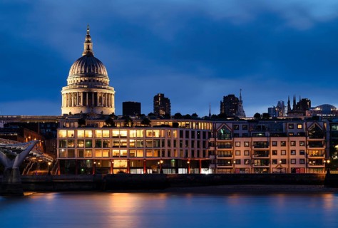St Paul's Cathedral, St Paul's Cathedral, dusk, blue hour, City of London, London, England, Great