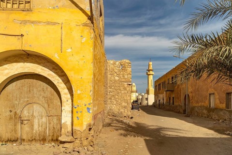 Old town and mosque in Al-Qusair or El Quseir, Egypt