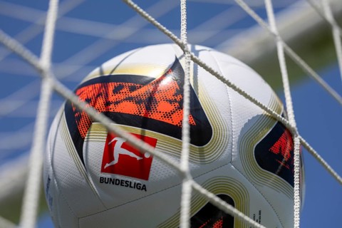 Close-up of the match ball (adidas Bundesliga 26/27 Torfabrik) for the 2026/27 Bundesliga season