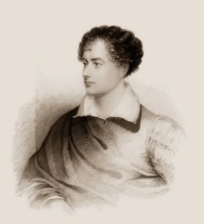 George Gordon Noel Byron, 6th Baron Byron of Rochdale, 1788, 1824, British poet, digital edited