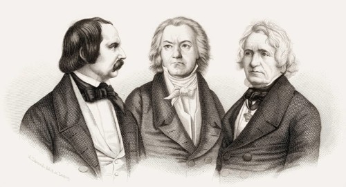 Ludwig van Beethoven, Wilhelm von Kaulbach und Christian Daniel Rauch, digitally edited based on a