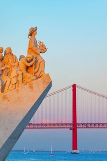 Monument to the Discoveries (Padrao dos Descobrimentos) at sunset, Belem, Lisbon, Portugal