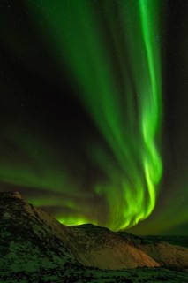 Northern Lights (Aurora borealis), Söröya, Finnmark, Norway, December 2018