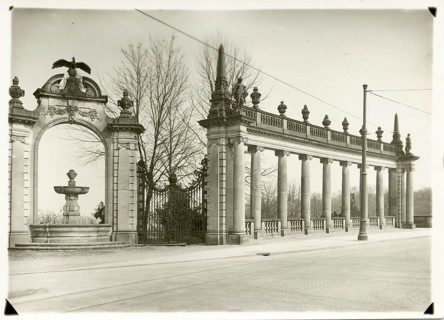 Potsdam. Glienicke Bridge, Collonades, 1907, Schinkel inspiration, Monumental Gate with columns and