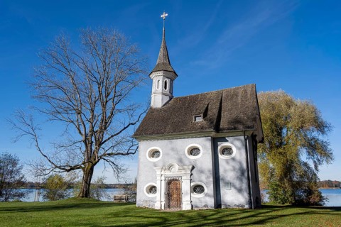 Seekapelle Heilig Kreuz, Fraueninsel, Chiemsee, Upper Bavaria, Bavaria, Germany