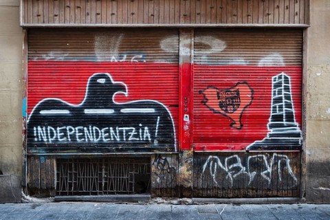 Graffity on the independence of the Basque Country, San Sebastian, Spain