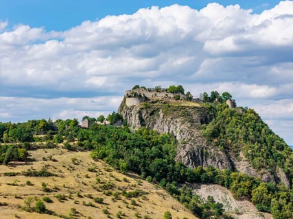 The Hohentwiel is the local mountain of the town of Singen in the Hegau region, near Lake Constance