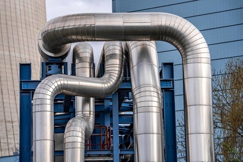 The UNIPER Datteln 4 coal-fired power plant, power plant block and cooling tower, cogeneration,