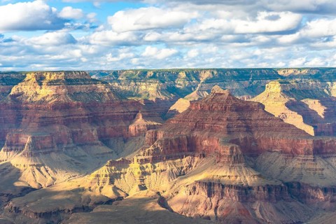 Grand canyon national park featuring vast layers of geological rock formations, showcasing the
