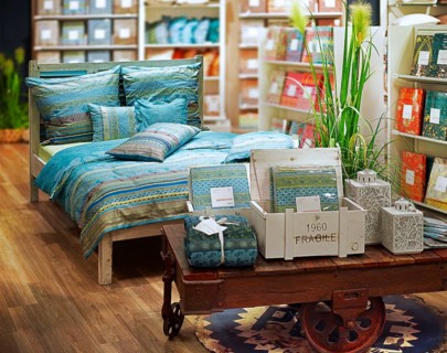 Department of Home Textiles, Department Store, Munich, Bavaria, Germany