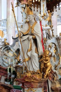 One of the emergency workers at the Altar of Mercy in the Vierzehnheiligen Basilica, Bad