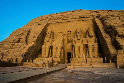 Abu Simbel temple, Pharaoh Ramesses II, sunrise, UNESCO World Heritage Site, Luxor, Egypt